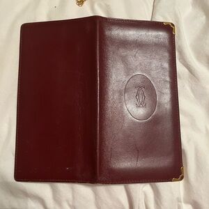 Cartier Burgundy Leather Wallet
